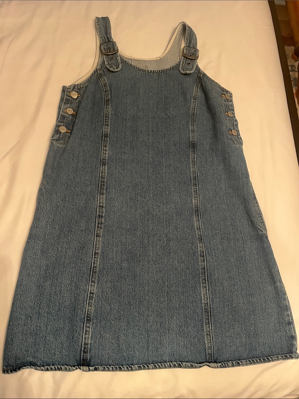 Signature by Levi Strauss Light Blue Denim Pinafore Dress